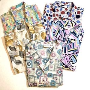 Alfred Dunner Lot of Five Size 24W Women’s Short Sleeve Graphic Print Shirts